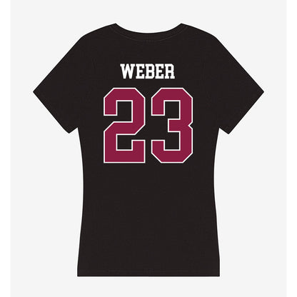 Virginia Tech - NCAA Baseball : Ben Weber - Women's V-Neck T-Shirt-1