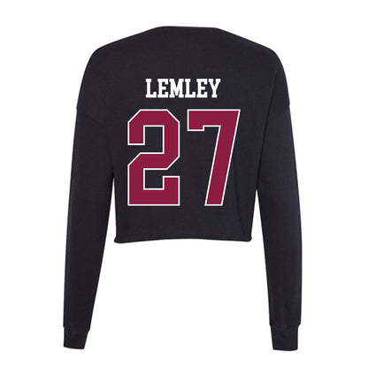 Virginia Tech - NCAA Softball : Emma Lemley - Women's Cropped Crew Fleece-1