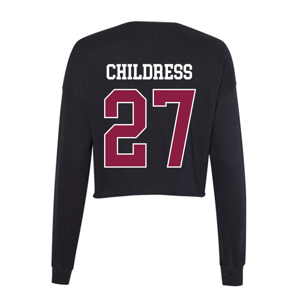 Virginia Tech - NCAA Football : Tyler Childress - Women's Cropped Crew Fleece-1