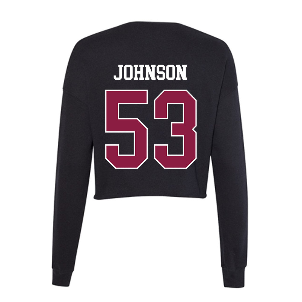 Virginia Tech - NCAA Football : Will Johnson - Women's Cropped Crew Fleece-1
