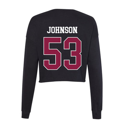Virginia Tech - NCAA Football : Will Johnson - Women's Cropped Crew Fleece-1
