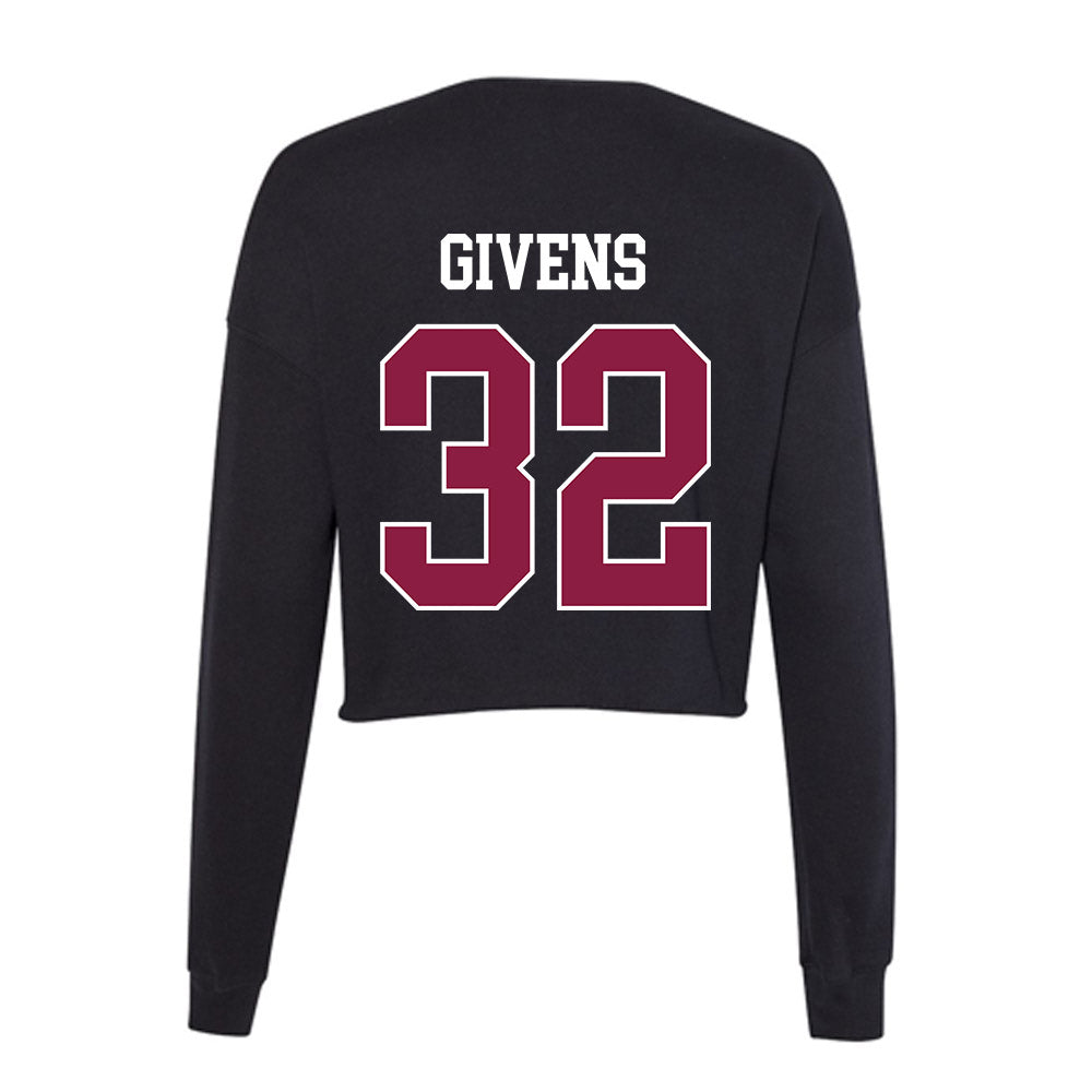 Virginia Tech - NCAA Football : Gunner Givens - Women's Cropped Crew Fleece-1