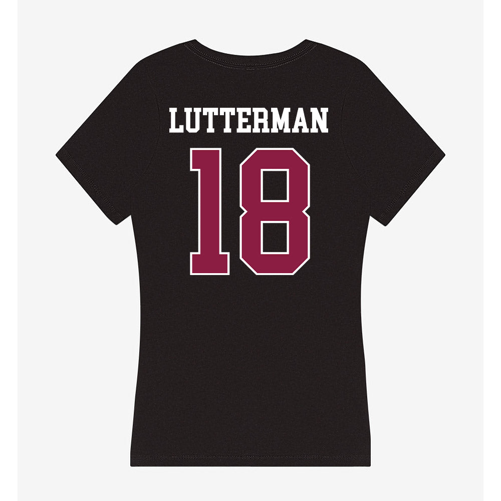 Virginia Tech - NCAA Baseball : Hudson Lutterman - Women's V-Neck T-Shirt-1