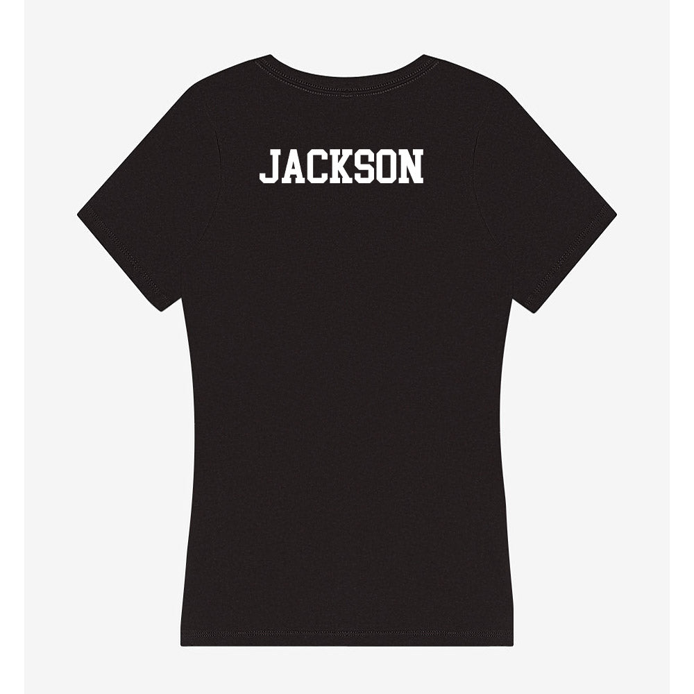 Virginia Tech - NCAA Men's Track & Field : Christian Jackson - Women's V-Neck T-Shirt-1