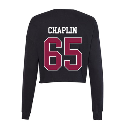 Virginia Tech - NCAA Football : Xavier Chaplin - Women's Cropped Crew Fleece-1