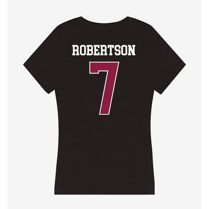 Virginia Tech - NCAA Women's Soccer : Ellie Robertson - Women's V-Neck T-Shirt-1