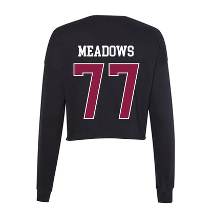 Virginia Tech - NCAA Football : Brody Meadows - Women's Cropped Crew Fleece-1