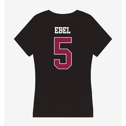 Virginia Tech - NCAA Baseball : Gehrig Ebel - Women's V-Neck T-Shirt-1