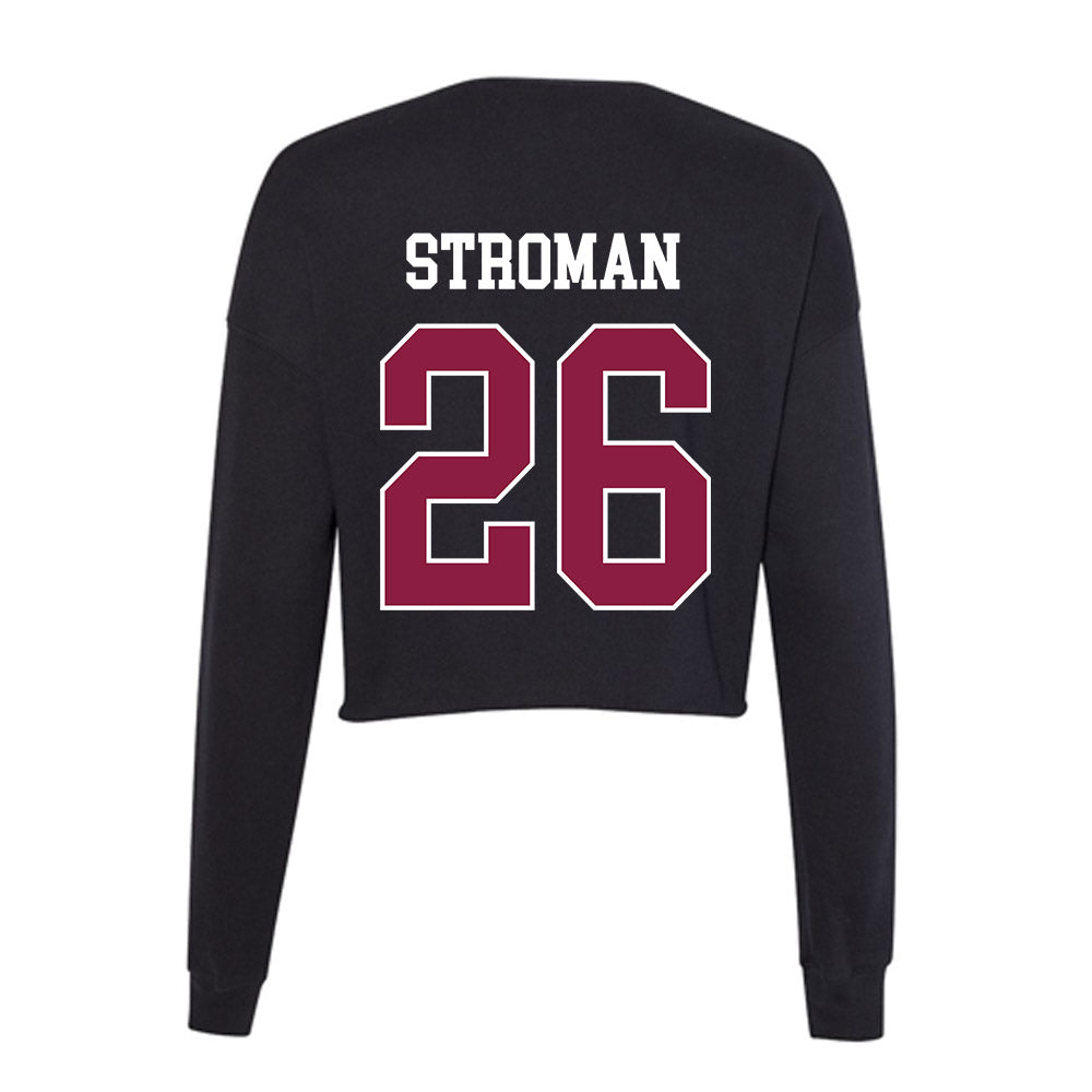 Virginia Tech - NCAA Football : Jalen Stroman - Women's Cropped Crew Fleece-1