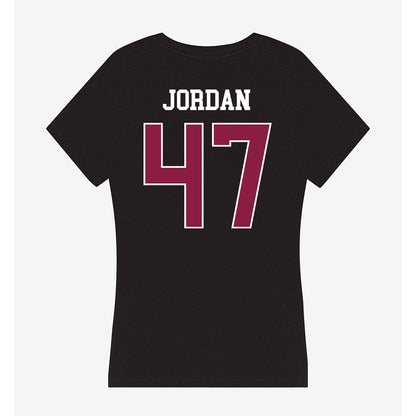 Virginia Tech - NCAA Baseball : Mycah Jordan - Women's V-Neck T-Shirt-1