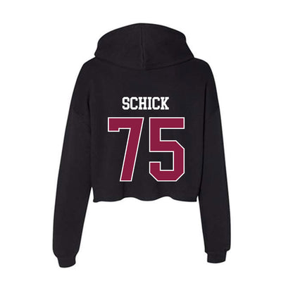 Virginia Tech - NCAA Football : Bob Schick - Women's Crop Fleece Hoodie-1
