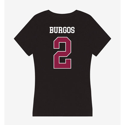 Virginia Tech - NCAA Football : Keyshawn Burgos - Women's V-Neck T-Shirt-1