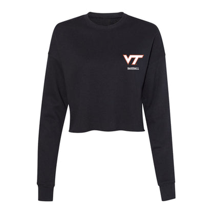 Virginia Tech - NCAA Baseball : Mycah Jordan - Women's Cropped Crew Fleece-0