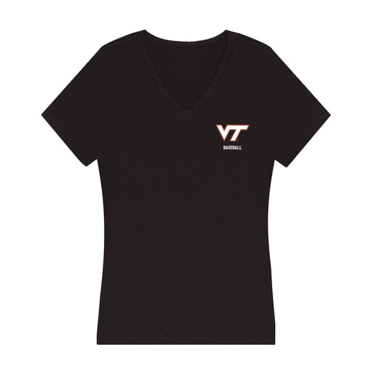 Virginia Tech - NCAA Baseball : Jacob Exum - Women's V-Neck T-Shirt-0