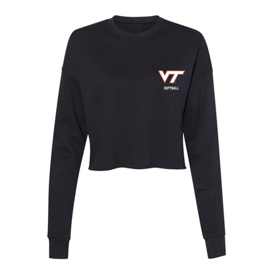Virginia Tech - NCAA Softball : Avery Layton - Women's Cropped Crew Fleece-0