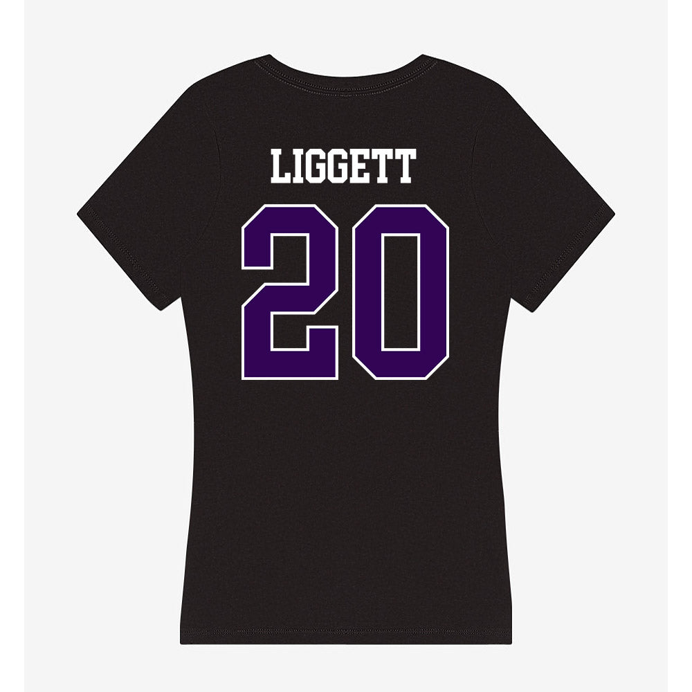 Kansas State - NCAA Baseball : Carson Liggett - Women's V-Neck T-Shirt-1