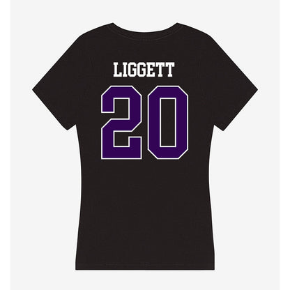 Kansas State - NCAA Baseball : Carson Liggett - Women's V-Neck T-Shirt-1