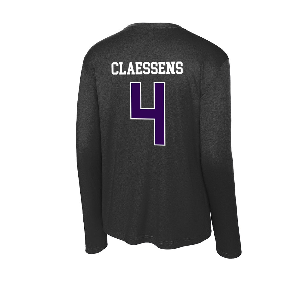 Kansas State - NCAA Women's Basketball : Nastja Claessens - Activewear Long Sleeve T-Shirt-1