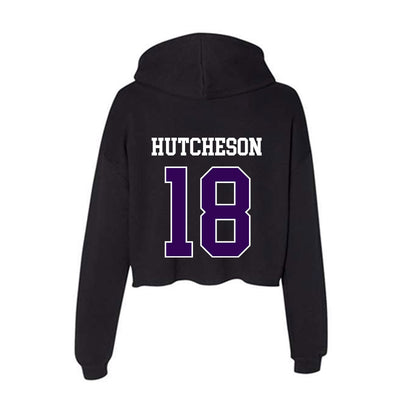Kansas State - NCAA Football : Hudson Hutcheson - Women's Crop Fleece Hoodie-1