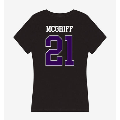 Kansas State - NCAA Men's Basketball : Khamari McGriff - Women's V-Neck T-Shirt-1