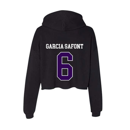 Kansas State - NCAA Women's Basketball : Gina Garcia Safont - Women's Crop Fleece Hoodie-1