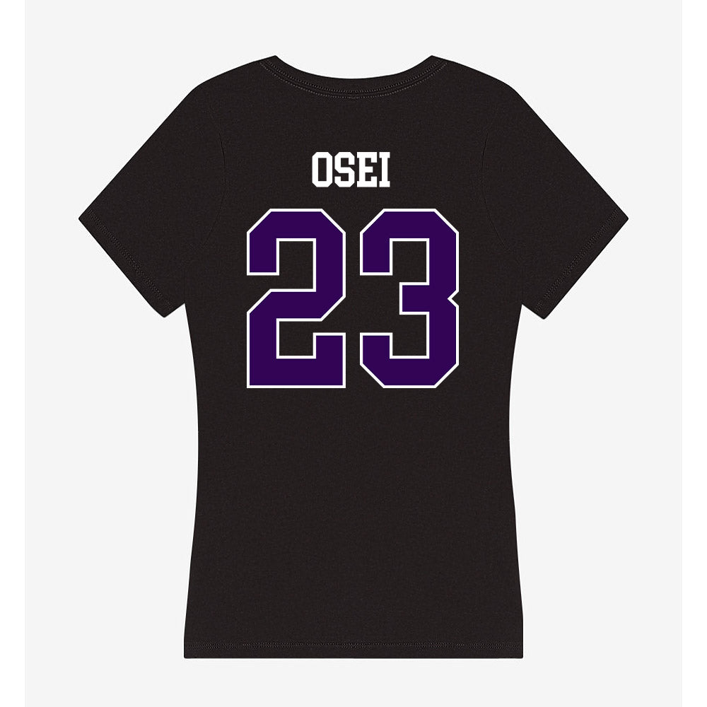 Kansas State - NCAA Men's Basketball : Stephen Osei - Women's V-Neck T-Shirt-1
