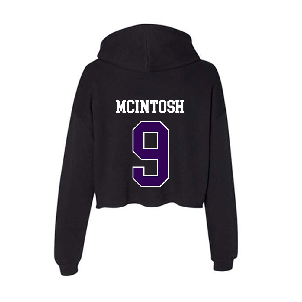 Kansas State - NCAA Football : Donovan McIntosh - Women's Crop Fleece Hoodie-1