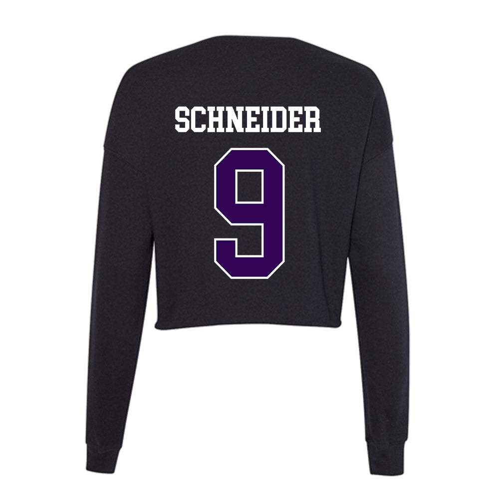 Kansas State - NCAA Women's Volleyball : Lauren Schneider - Women's Cropped Crew Fleece-1