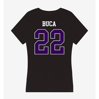 Kansas State - NCAA Men's Basketball : Dorin Buca - Women's V-Neck T-Shirt-1