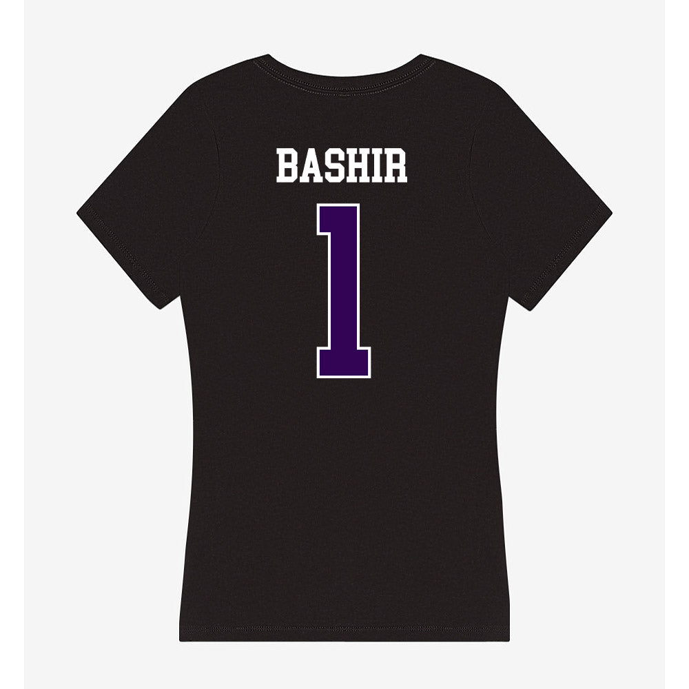 Kansas State - NCAA Men's Basketball : Abdi Bashir - Women's V-Neck T-Shirt-1