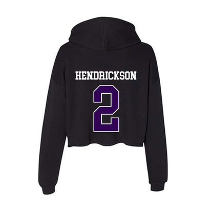 Kansas State - NCAA Women's Soccer : lily hendrickson - Women's Crop Fleece Hoodie-1