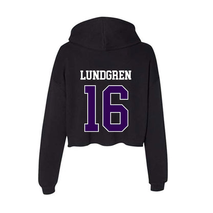 Kansas State - NCAA Women's Volleyball : Cadence Lundgren - Women's Crop Fleece Hoodie-1