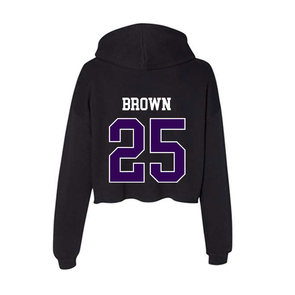 Kansas State - NCAA Women's Soccer : Jazmin Brown - Women's Crop Fleece Hoodie-1
