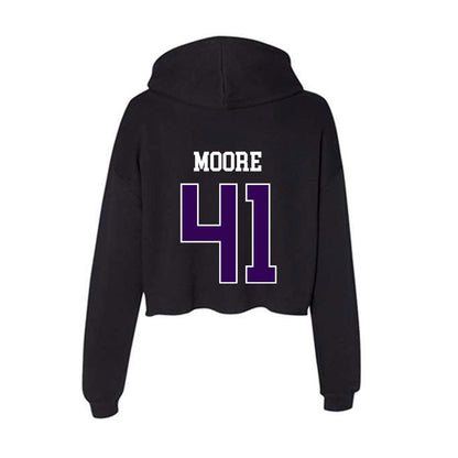 Kansas State - NCAA Football : Ashton Moore - Women's Crop Fleece Hoodie-1