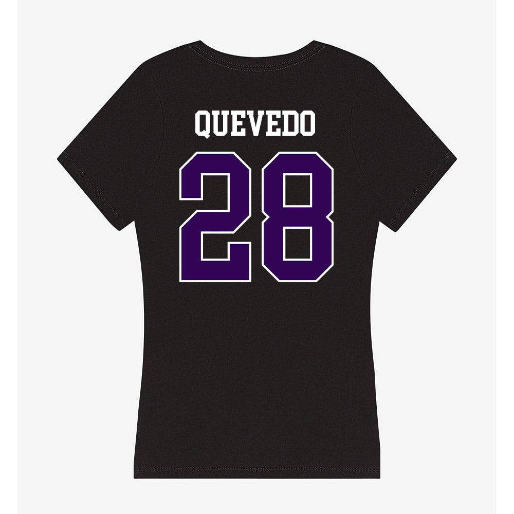 Kansas State - NCAA Baseball : Michael Quevedo - Women's V-Neck T-Shirt-1