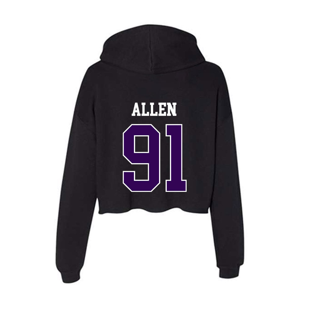 Kansas State - NCAA Football : Jordan Allen - Women's Crop Fleece Hoodie-1
