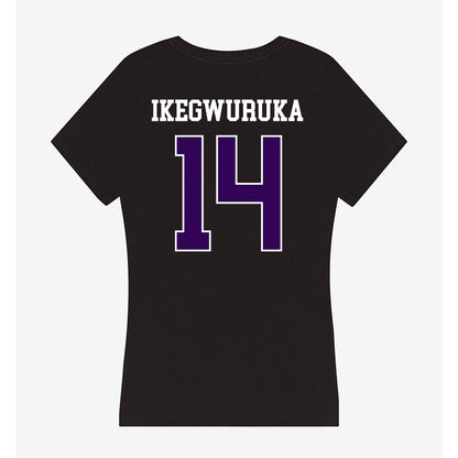 Kansas State - NCAA Men's Basketball : Mobi Ikegwuruka - Women's V-Neck T-Shirt-1