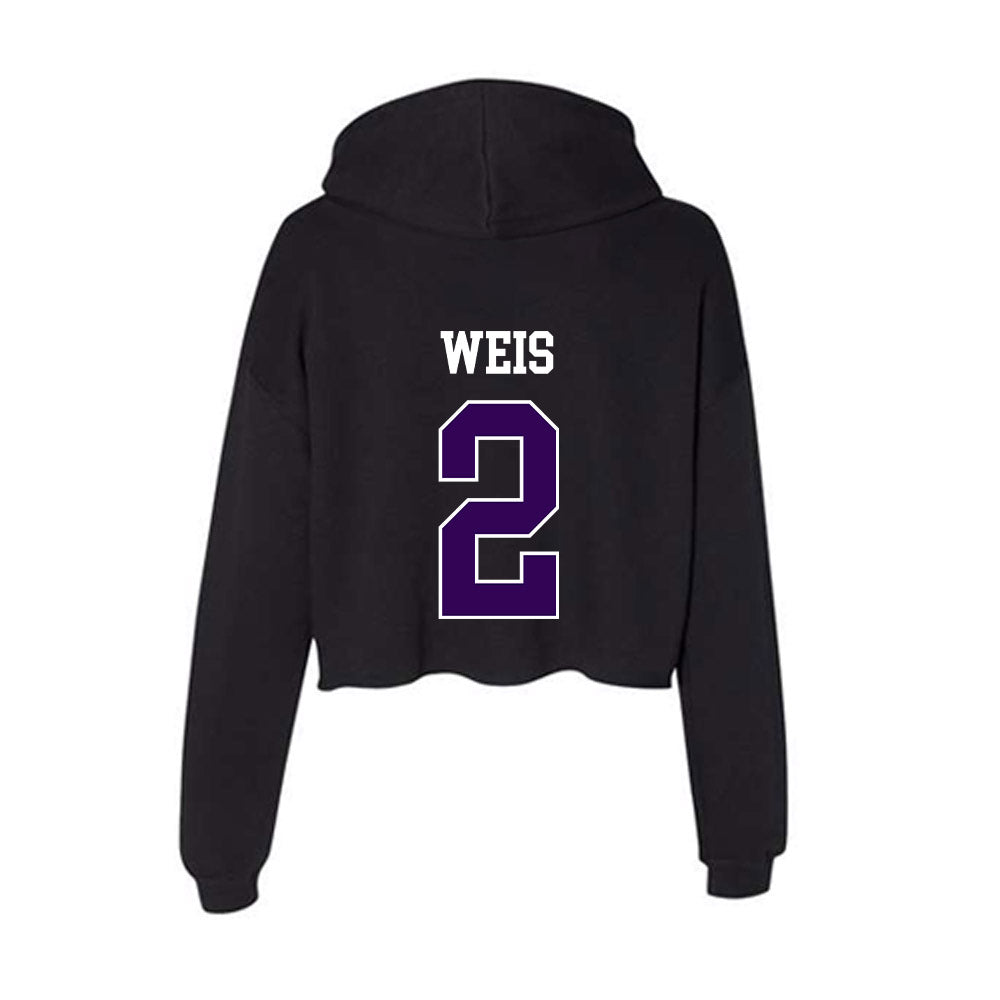 Kansas State - NCAA Women's Soccer : Acacia Weis - Women's Crop Fleece Hoodie-1