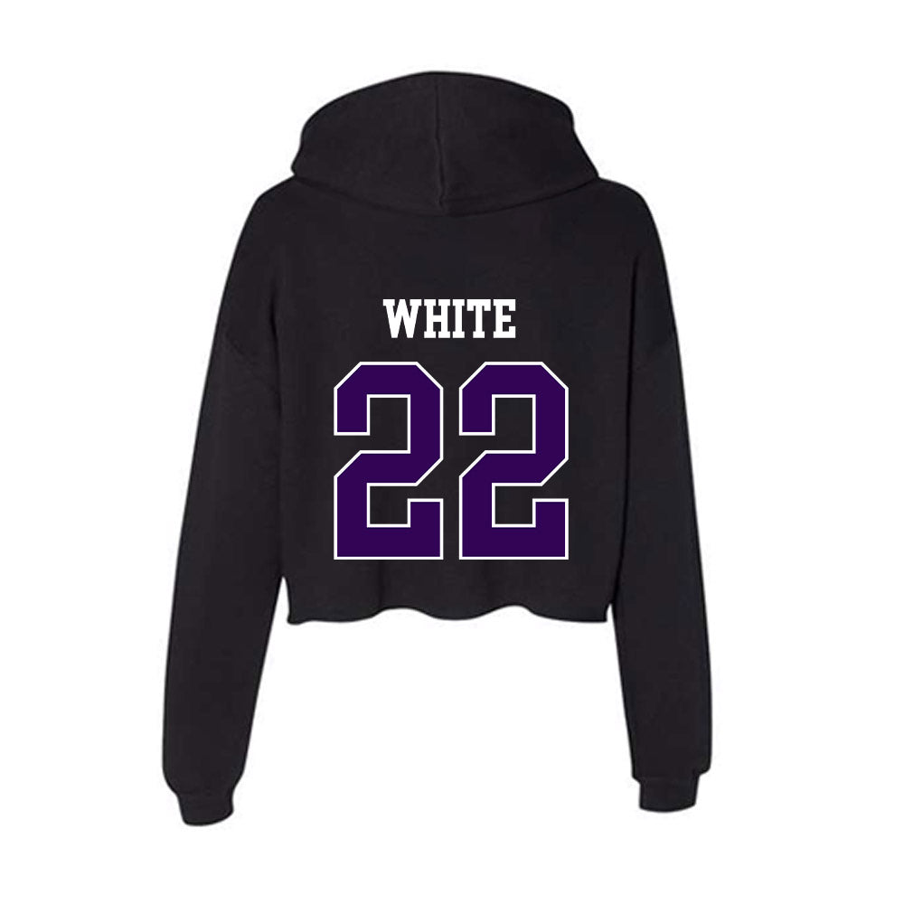 Kansas State - NCAA Women's Basketball : Ramiya White - Women's Crop Fleece Hoodie-1