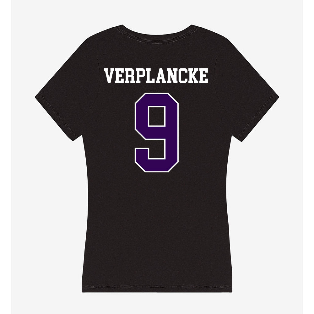 Kansas State - NCAA Women's Soccer : Jenna Verplancke - Women's V-Neck T-Shirt-1