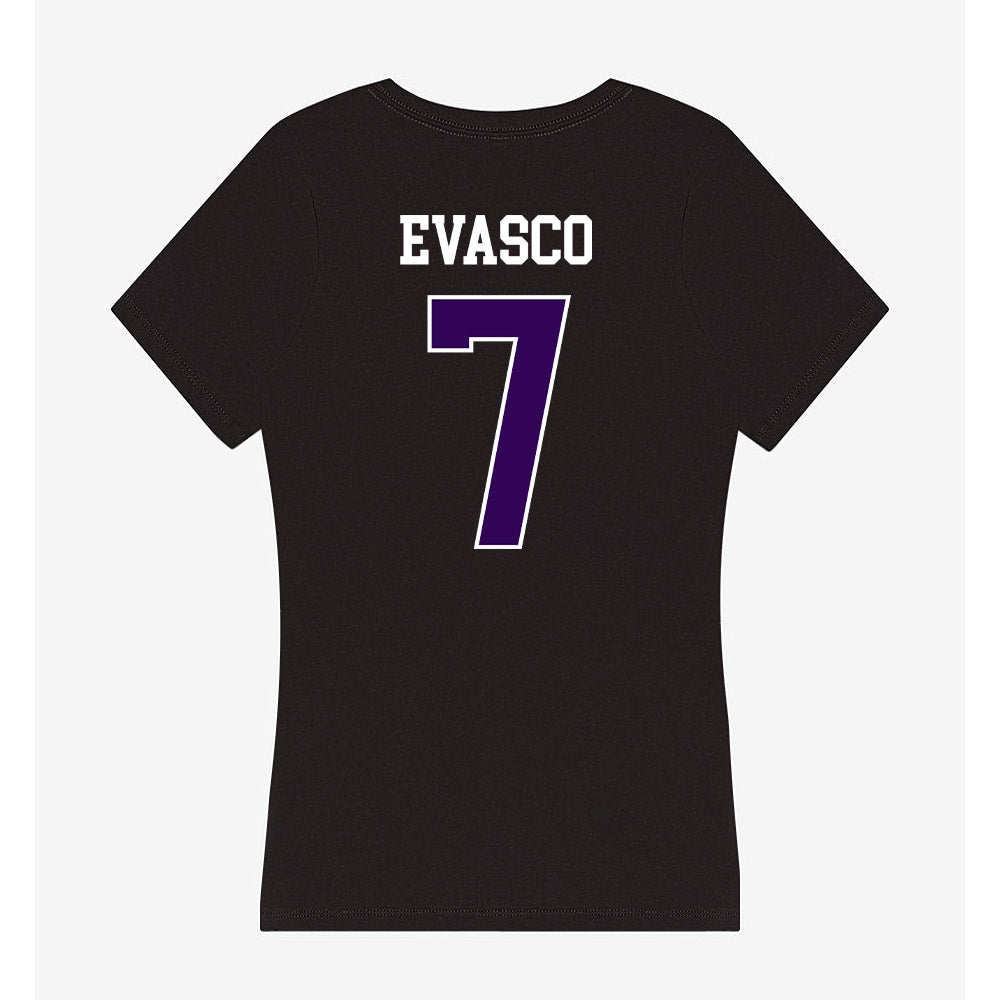 Kansas State - NCAA Baseball : Aj Evasco - Women's V-Neck T-Shirt-1