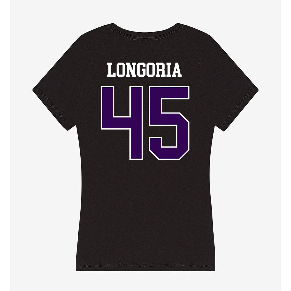 Kansas State - NCAA Baseball : Adan Longoria - Women's V-Neck T-Shirt-1