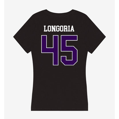 Kansas State - NCAA Baseball : Adan Longoria - Women's V-Neck T-Shirt-1