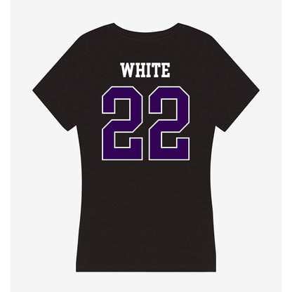 Kansas State - NCAA Women's Basketball : Ramiya White - Women's V-Neck T-Shirt-1