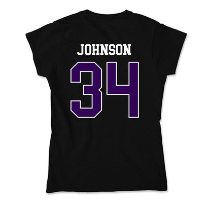 Kansas State - NCAA Men's Basketball : Nate Johnson - Soft Style Women’s T-Shirt-1