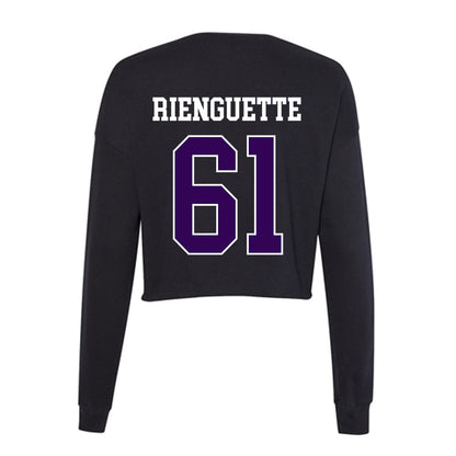 Kansas State - NCAA Baseball : Scott Rienguette - Women's Cropped Crew Fleece-1