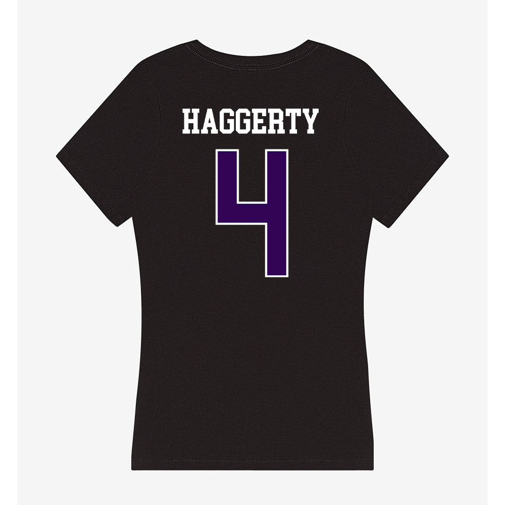 Kansas State - NCAA Men's Basketball : Pj Haggerty - Women's V-Neck T-Shirt-1