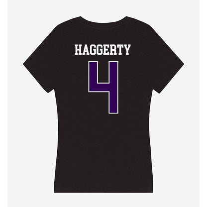 Kansas State - NCAA Men's Basketball : Pj Haggerty - Women's V-Neck T-Shirt-1