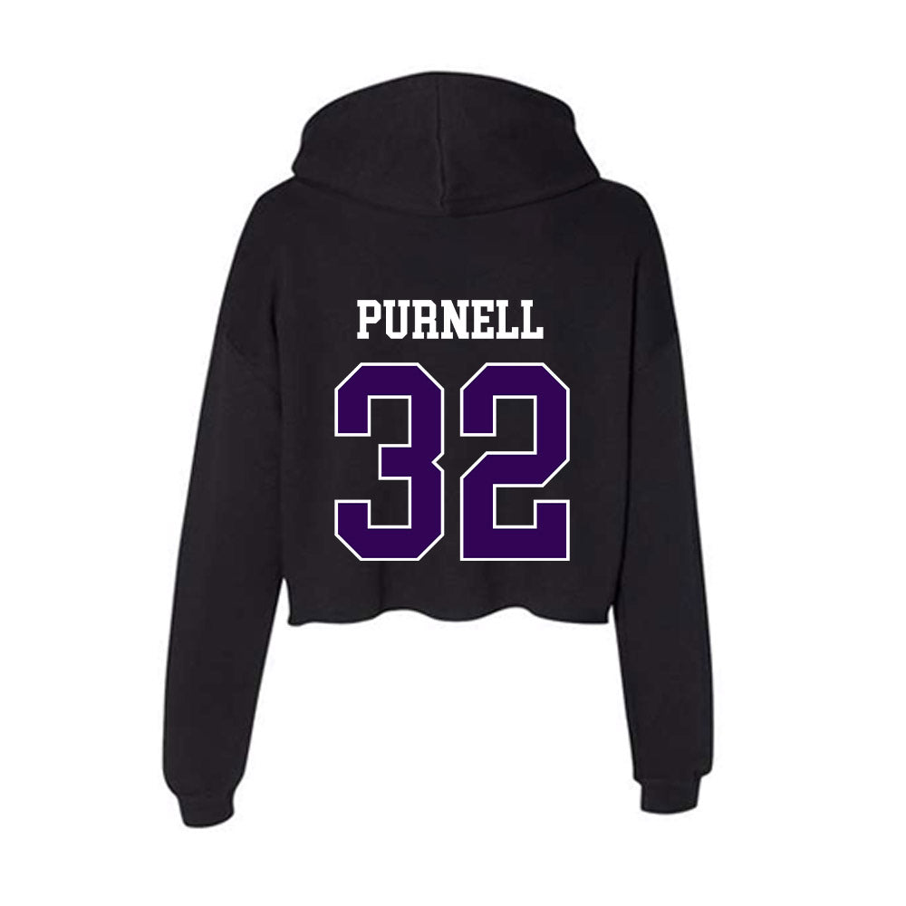 Kansas State - NCAA Football : Desmond Purnell - Women's Crop Fleece Hoodie-1
