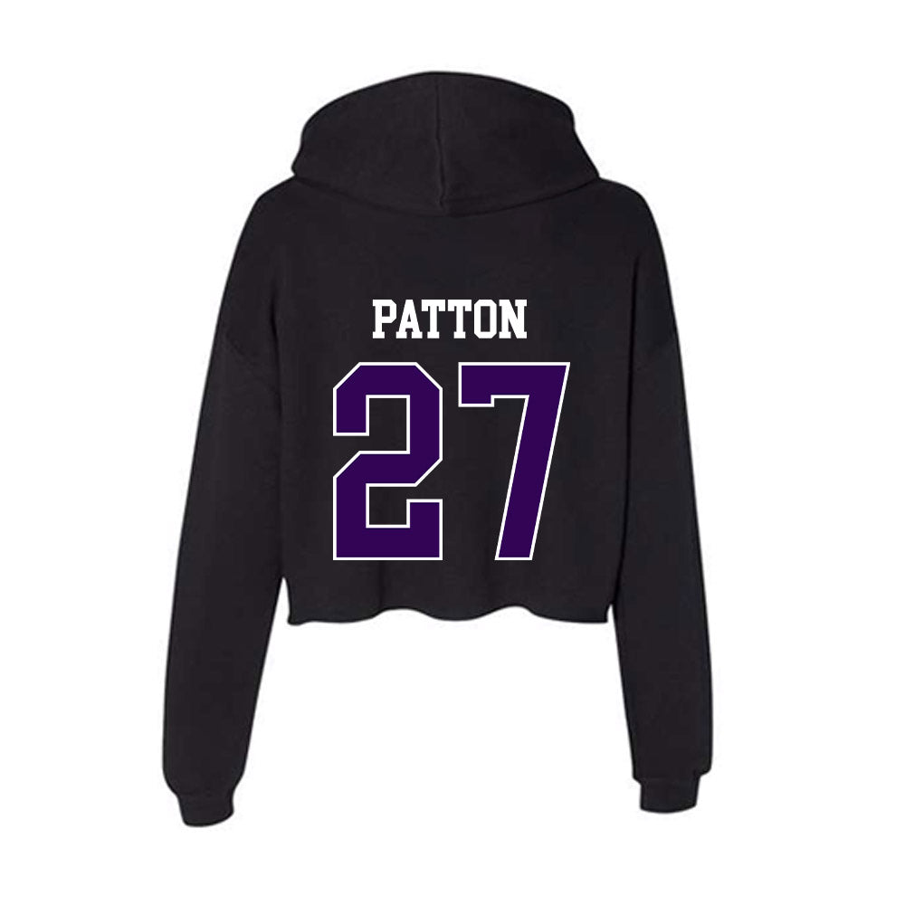 Kansas State - NCAA Football : Cub Patton - Women's Crop Fleece Hoodie-1